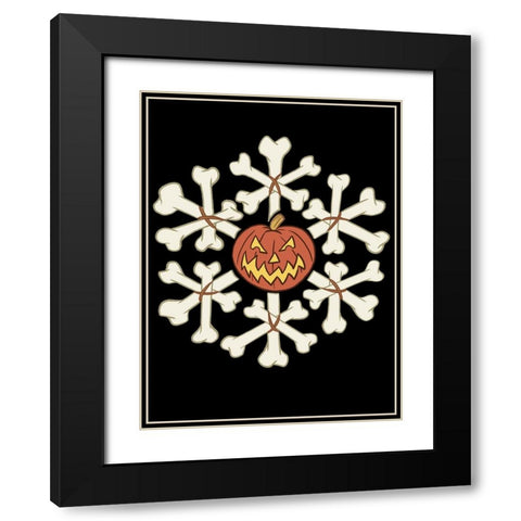 Pumpkin Bones Black Modern Wood Framed Art Print with Double Matting by Randy Noble Fine Art