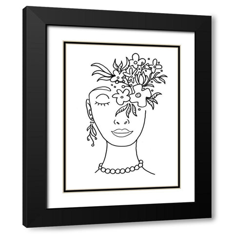 Outline 2 Black Modern Wood Framed Art Print with Double Matting by Randy Noble Fine Art
