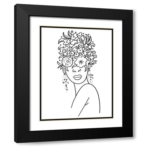 Outline 3 Black Modern Wood Framed Art Print with Double Matting by Randy Noble Fine Art
