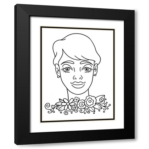 Outline 5 Black Modern Wood Framed Art Print with Double Matting by Randy Noble Fine Art