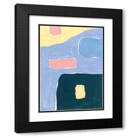 Pastel Palette 1 Black Modern Wood Framed Art Print with Double Matting by Randy Noble Fine Art