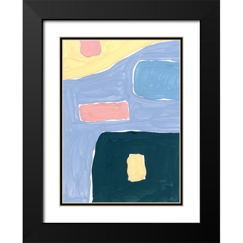 Pastel Palette 1 Black Modern Wood Framed Art Print with Double Matting by Randy Noble Fine Art