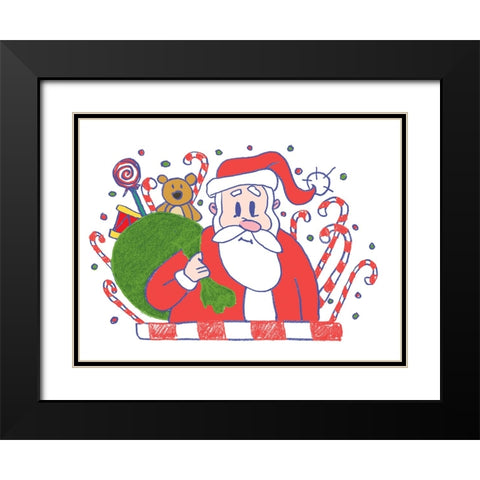 Santas Runhr Black Modern Wood Framed Art Print with Double Matting by Randy Noble Fine Art
