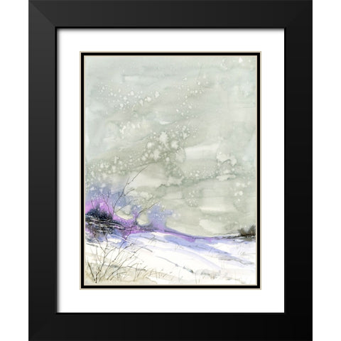 Winter Blast Black Modern Wood Framed Art Print with Double Matting by Randy Noble Fine Art