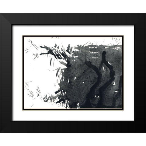 Chaos Black Modern Wood Framed Art Print with Double Matting by Randy Noble Fine Art