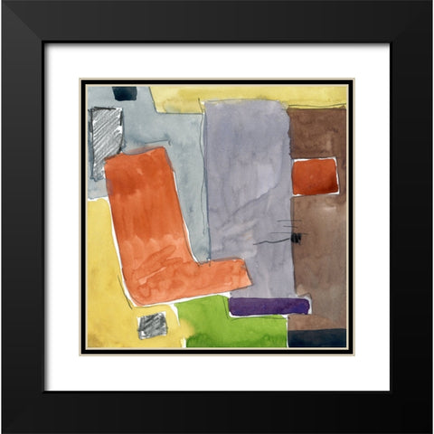 Color Purge Black Modern Wood Framed Art Print with Double Matting by Randy Noble Fine Art