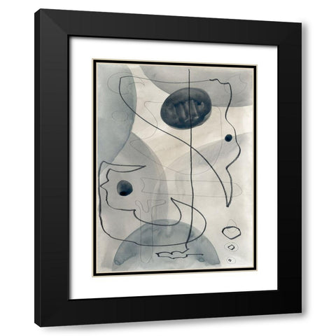 Limitless Line Black Modern Wood Framed Art Print with Double Matting by Randy Noble Fine Art