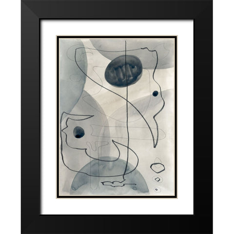 Limitless Line Black Modern Wood Framed Art Print with Double Matting by Randy Noble Fine Art