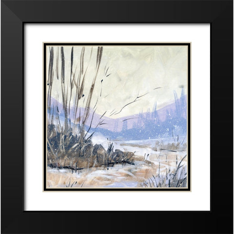 Snow Bliss Black Modern Wood Framed Art Print with Double Matting by Randy Noble Fine Art