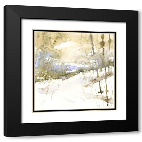 Wintry Mix Black Modern Wood Framed Art Print with Double Matting by Randy Noble Fine Art