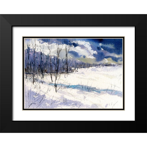 Back Trail Black Modern Wood Framed Art Print with Double Matting by Randy Noble Fine Art
