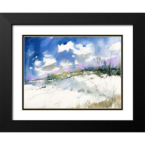 Cool Valley Black Modern Wood Framed Art Print with Double Matting by Randy Noble Fine Art