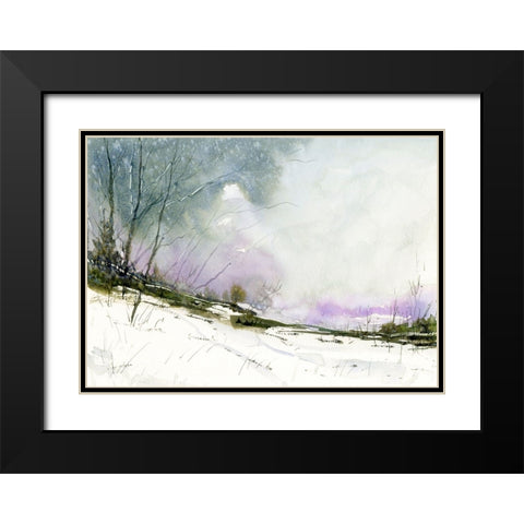Pine Ridge Black Modern Wood Framed Art Print with Double Matting by Randy Noble Fine Art