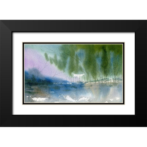 Purple Mountains Black Modern Wood Framed Art Print with Double Matting by Randy Noble Fine Art