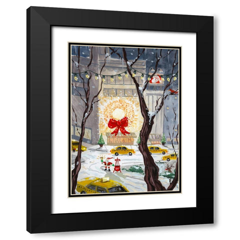 City Holiday Black Modern Wood Framed Art Print with Double Matting by Randy Noble Fine Art
