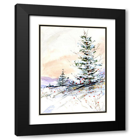 Comforting View Black Modern Wood Framed Art Print with Double Matting by Randy Noble Fine Art