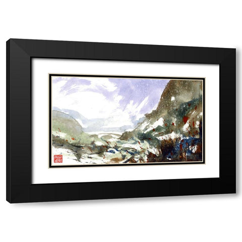 Superior Valley Black Modern Wood Framed Art Print with Double Matting by Randy Noble Fine Art