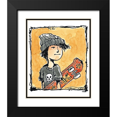 Skate Park Black Modern Wood Framed Art Print with Double Matting by Randy Noble Fine Art