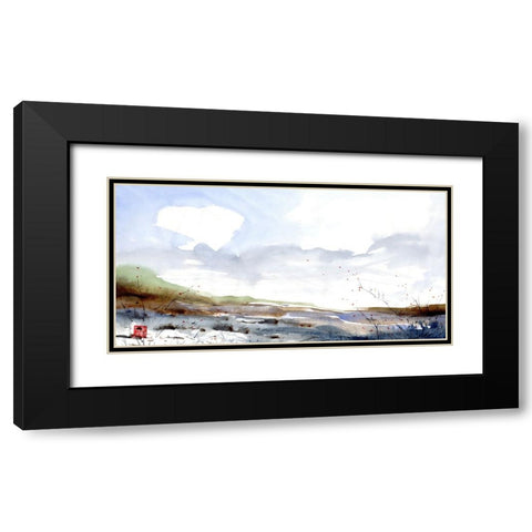 Mountain River Black Modern Wood Framed Art Print with Double Matting by Randy Noble Fine Art