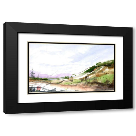 Observation Point Black Modern Wood Framed Art Print with Double Matting by Randy Noble Fine Art