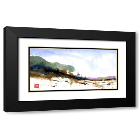Sequential Snow Black Modern Wood Framed Art Print with Double Matting by Randy Noble Fine Art