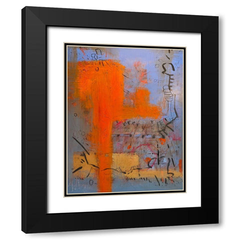 Meanings Black Modern Wood Framed Art Print with Double Matting by Randy Noble Fine Art