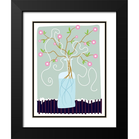 Modern Romance-01 Black Modern Wood Framed Art Print with Double Matting by Randy Noble Fine Art