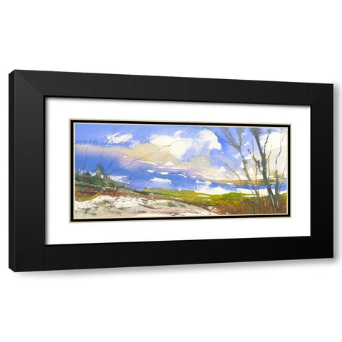 Clear Lake Pass Black Modern Wood Framed Art Print with Double Matting by Randy Noble Fine Art