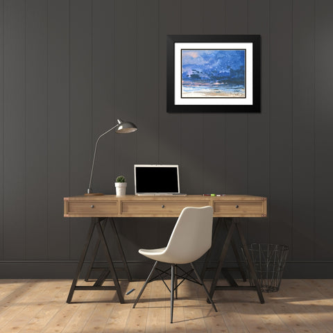 Ocean Storms Black Modern Wood Framed Art Print with Double Matting by Randy Noble Fine Art