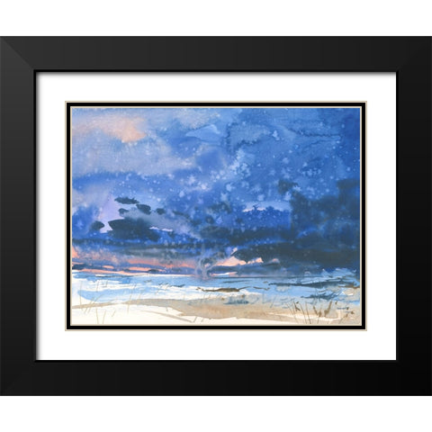 Ocean Storms Black Modern Wood Framed Art Print with Double Matting by Randy Noble Fine Art