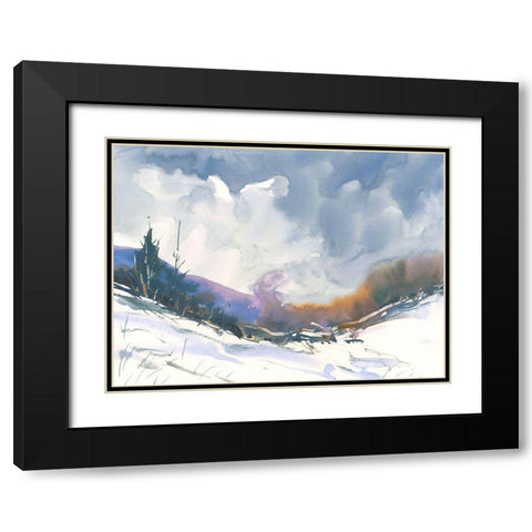 Winters Bounty Black Modern Wood Framed Art Print with Double Matting by Randy Noble Fine Art