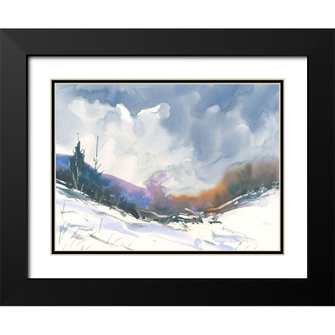 Winters Bounty Black Modern Wood Framed Art Print with Double Matting by Randy Noble Fine Art