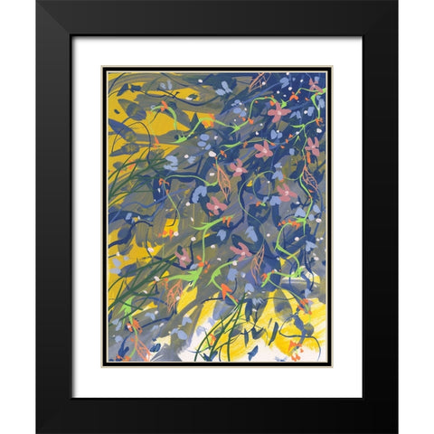 Flower Bed Black Modern Wood Framed Art Print with Double Matting by Randy Noble Fine Art