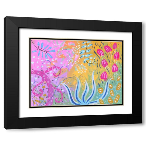 Garden Glory Black Modern Wood Framed Art Print with Double Matting by Randy Noble Fine Art
