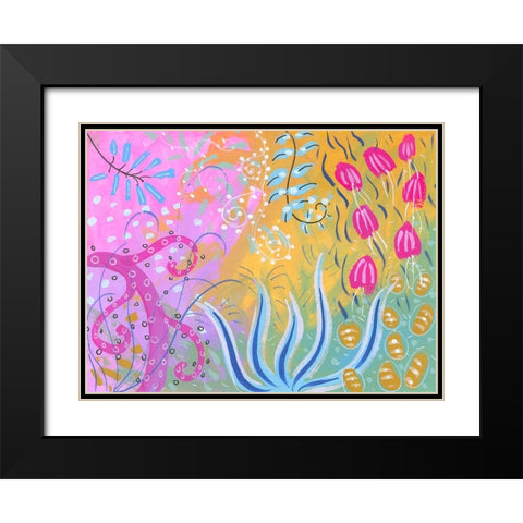 Garden Glory Black Modern Wood Framed Art Print with Double Matting by Randy Noble Fine Art