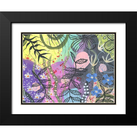 Crisp Intense Black Modern Wood Framed Art Print with Double Matting by Randy Noble Fine Art