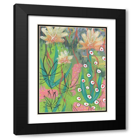 My Tropical Blooms Black Modern Wood Framed Art Print with Double Matting by Randy Noble Fine Art