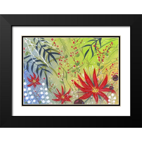 Holiday Garden Black Modern Wood Framed Art Print with Double Matting by Randy Noble Fine Art