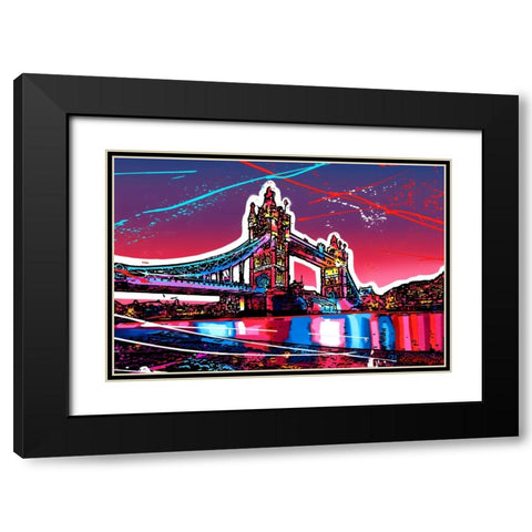 C001 Colorful Cityview Tower Bridge London Black Modern Wood Framed Art Print with Double Matting by Heere, Ray