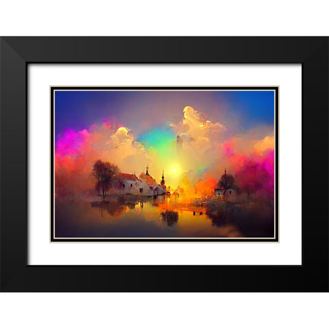 D006 Medieval Landscapes Black Modern Wood Framed Art Print with Double Matting by Heere, Ray