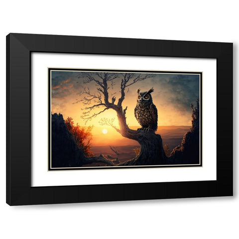 Woodland Animals 12 Black Modern Wood Framed Art Print with Double Matting by Heere, Ray