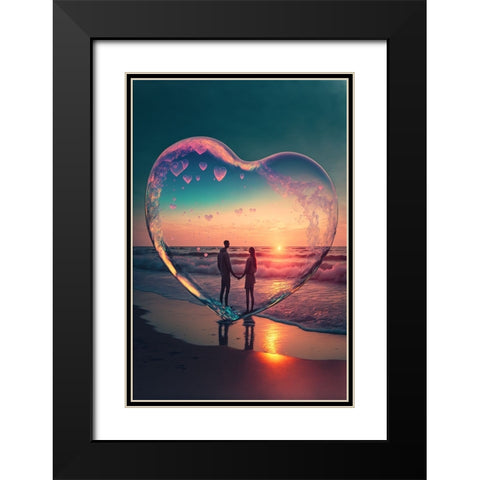 Love Is In The Air 2 Black Modern Wood Framed Art Print with Double Matting by Heere, Ray