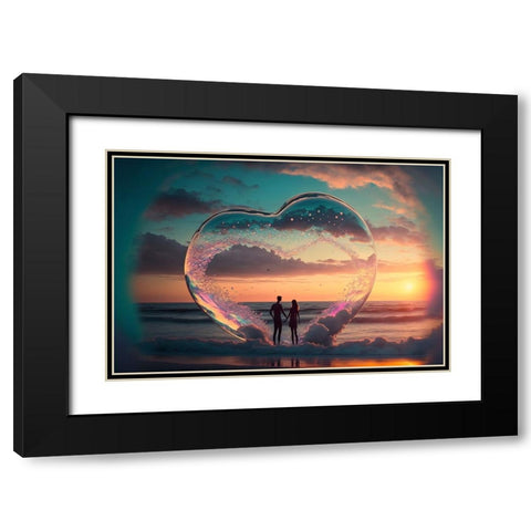 Love Is In The Air 10 Black Modern Wood Framed Art Print with Double Matting by Heere, Ray