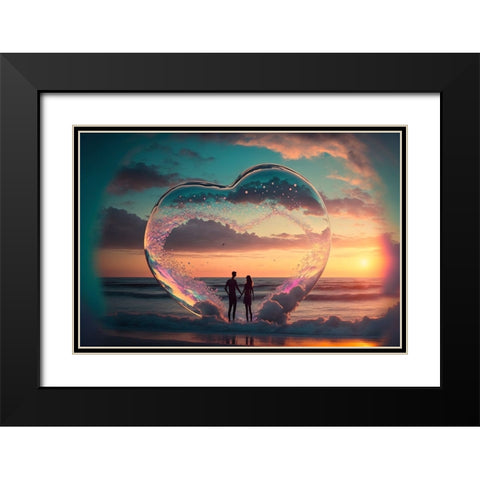Love Is In The Air 10 Black Modern Wood Framed Art Print with Double Matting by Heere, Ray