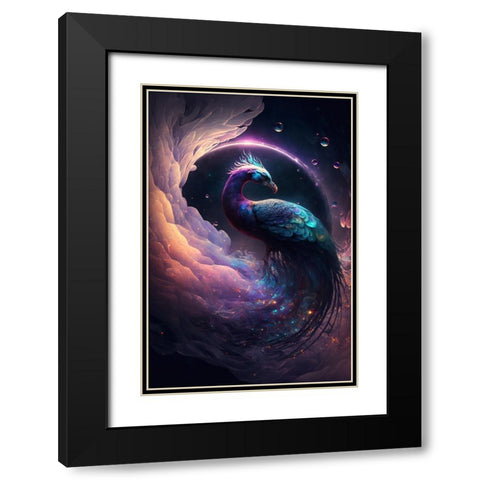 Proud Peacocks 23 Black Modern Wood Framed Art Print with Double Matting by Heere, Ray