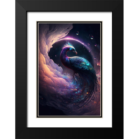 Proud Peacocks 23 Black Modern Wood Framed Art Print with Double Matting by Heere, Ray