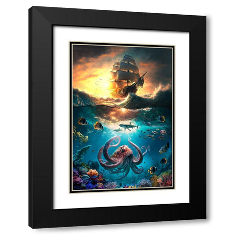 The Flying Dutchman 1 Black Modern Wood Framed Art Print with Double Matting by Heere, Ray