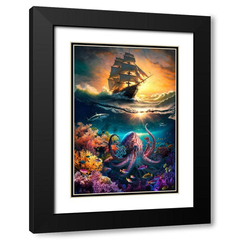 The Flying Dutchman 3 Black Modern Wood Framed Art Print with Double Matting by Heere, Ray