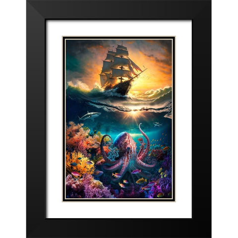 The Flying Dutchman 3 Black Modern Wood Framed Art Print with Double Matting by Heere, Ray