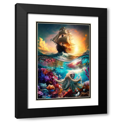 The Flying Dutchman 4 Black Modern Wood Framed Art Print with Double Matting by Heere, Ray